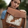 Luxury Cowhide Leather Box Clutch Bag 5 Luxury Cowhide Leather Box Clutch Bag - 3