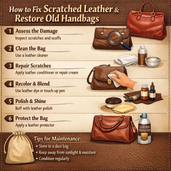 How to Fix Scratched Leather and Restore Old Handbags