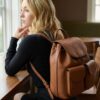Crosby Heritage Leather Backpack – Mountain Grain, Modern Lines - 7