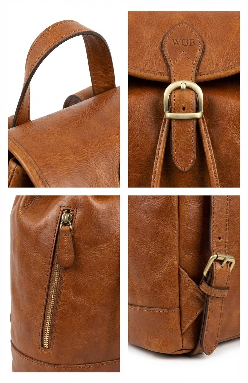 Sable Ridge Compact Leather Backpack Sable Ridge Compact Leather Backpack