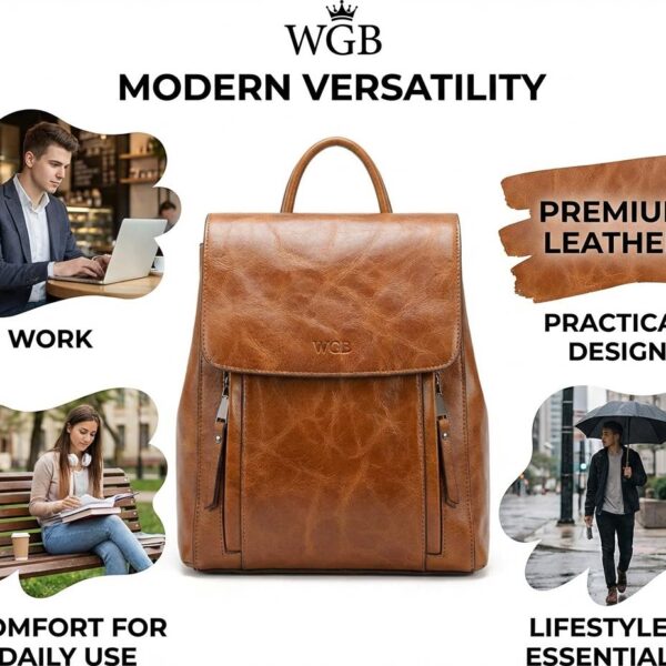 Montmarte Convertible Full-Grain Leather Backpack - 3