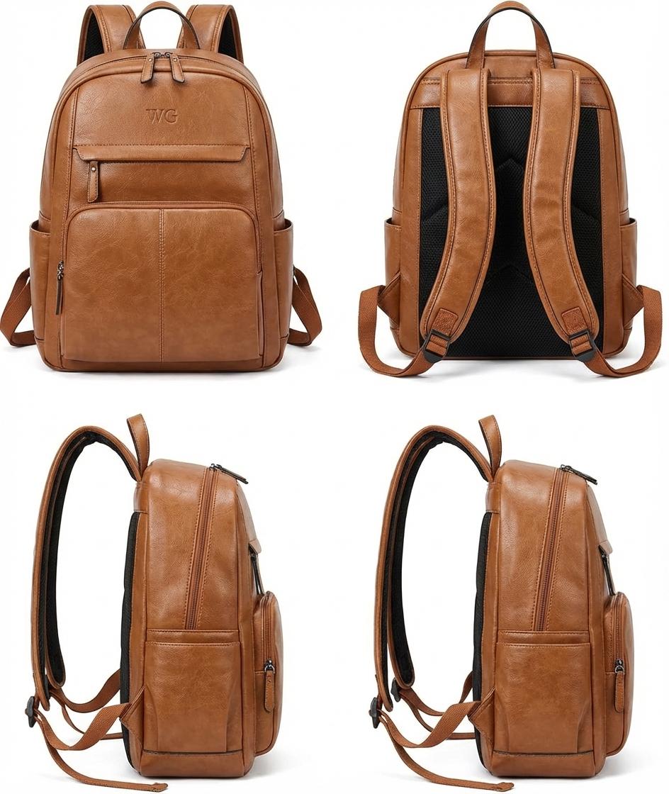 Elena Saddle Full-Grain Leather Backpack With Wallet Elena Saddle Full-Grain Leather Backpack With Wallet