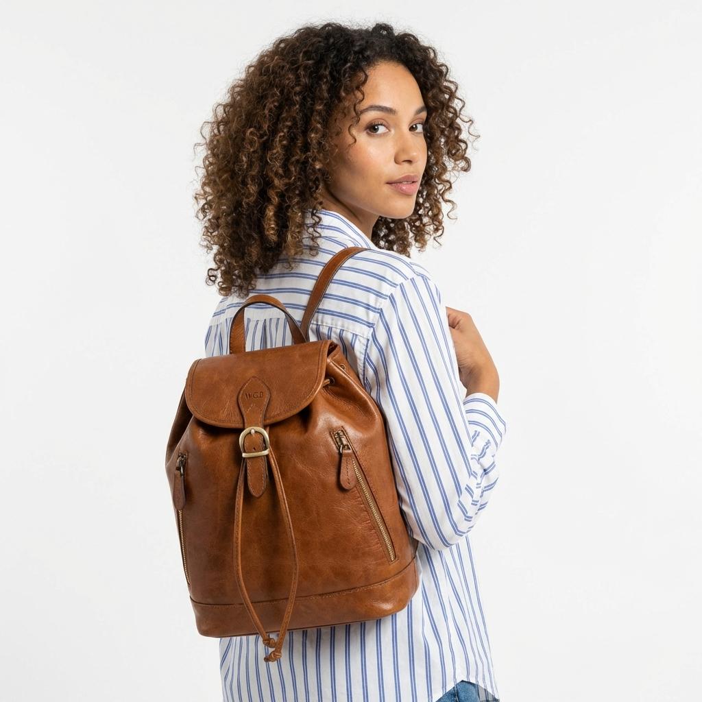 Sable Ridge Compact Leather Backpack Sable Ridge Compact Leather Backpack