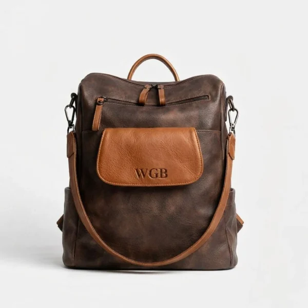 Sara Heritage Full-Grain Leather Backpack