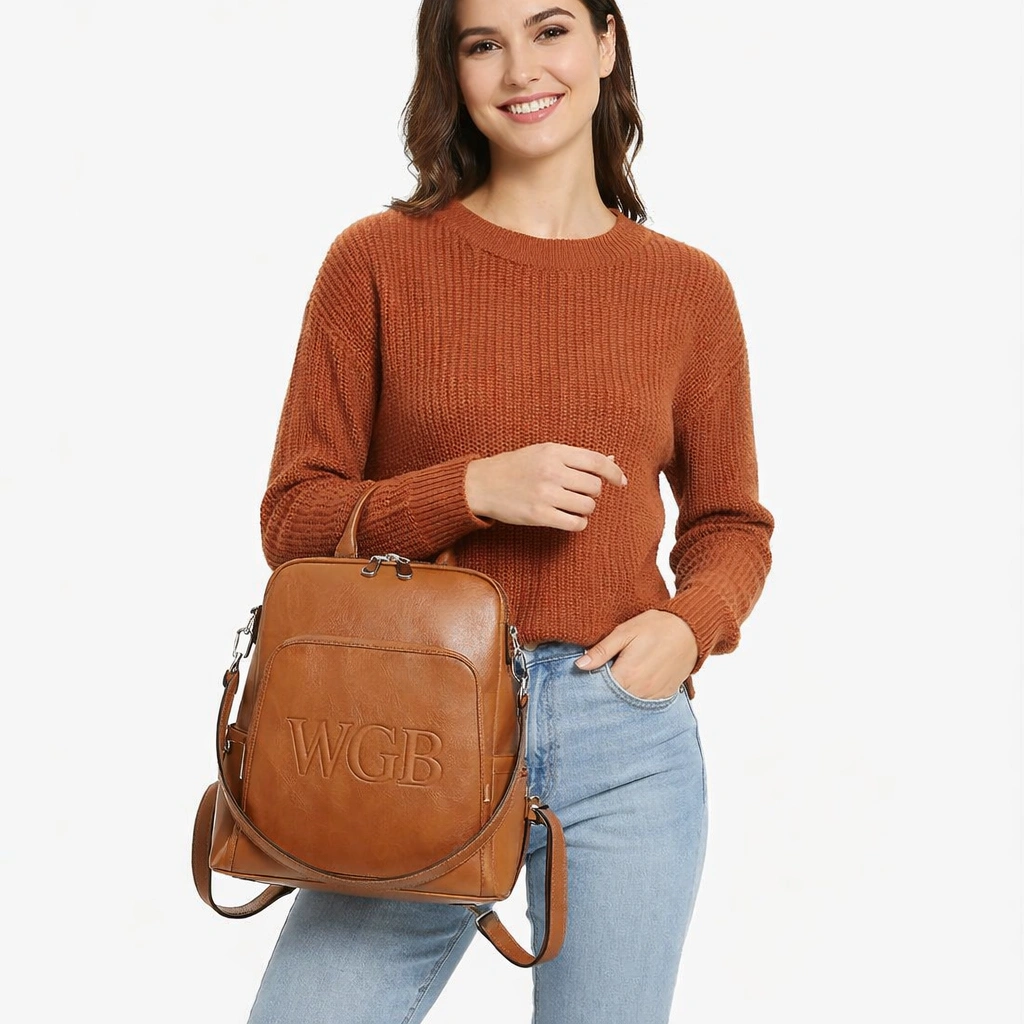Elena Saddle Full-Grain Leather Backpack With Wallet Elena Saddle Full-Grain Leather Backpack With Wallet