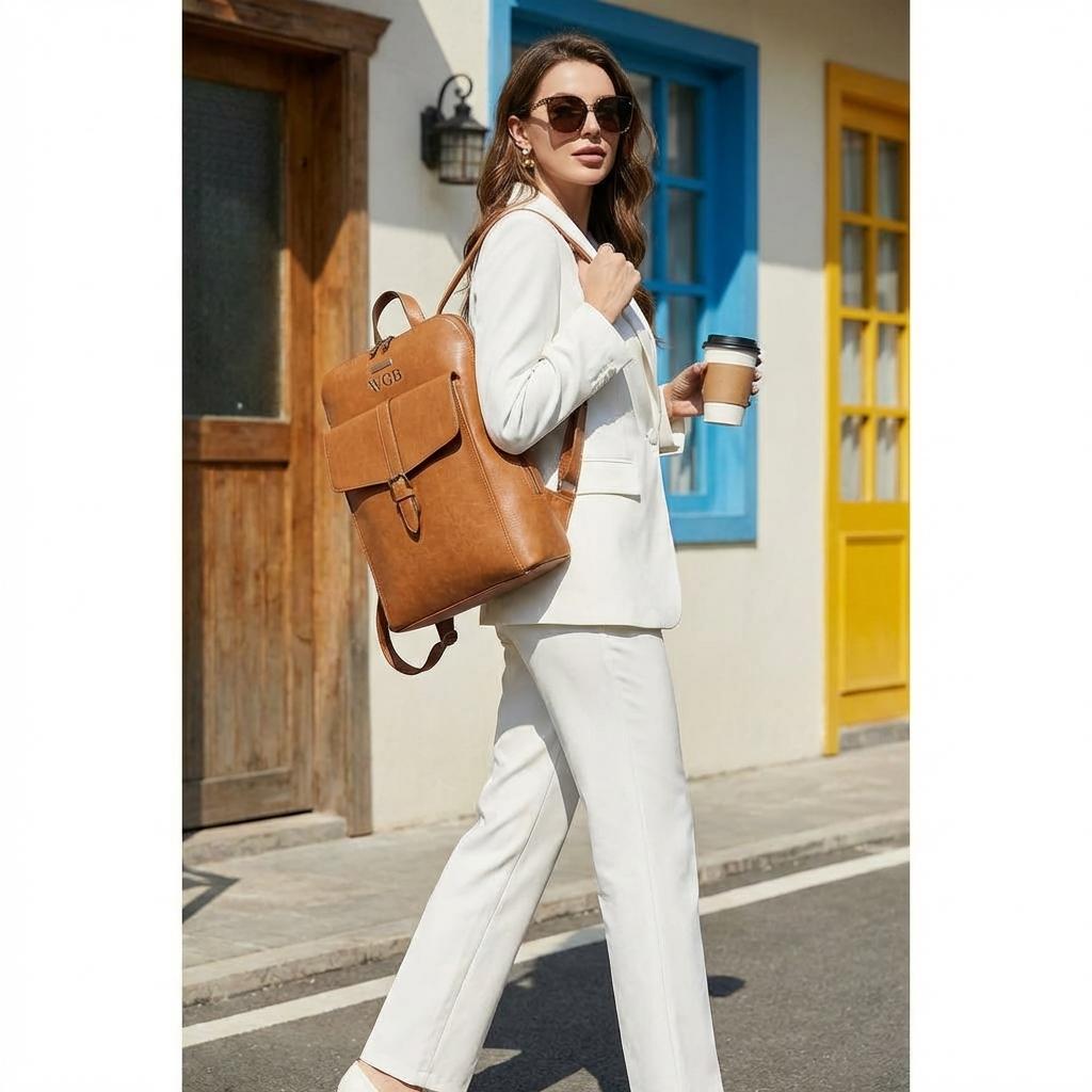 Saddle & City Full-Grain Leather Laptop Backpack Saddle & City Full-Grain Leather Laptop Backpack