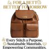 Crosby Heritage Leather Backpack – Mountain Grain, Modern Lines - 3