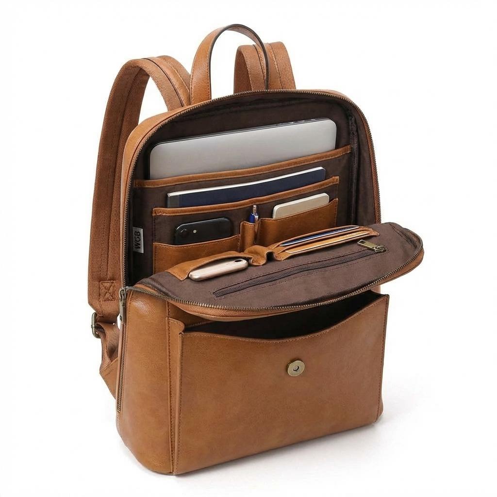 Saddle & City Full-Grain Leather Laptop Backpack Saddle & City Full-Grain Leather Laptop Backpack