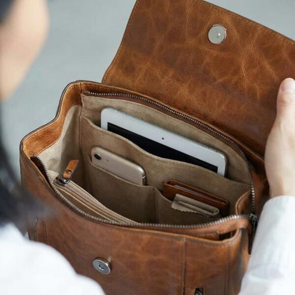 Montmarte Convertible Full-Grain Leather Backpack - 7