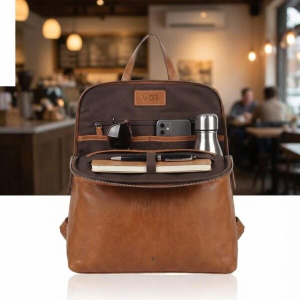 Saddlehouse Compact Leather Backpack - 3