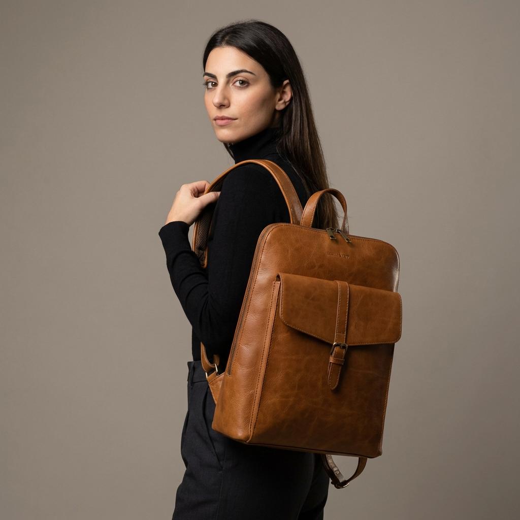 Saddle & City Full-Grain Leather Laptop Backpack Saddle & City Full-Grain Leather Laptop Backpack