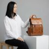 Montmarte Convertible Full-Grain Leather Backpack 6 Montmarte Convertible Full-Grain Leather Backpack - 6