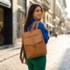 Saddle & City Full-Grain Leather Laptop Backpack 7 Saddle & City Full-Grain Leather Laptop Backpack - 7