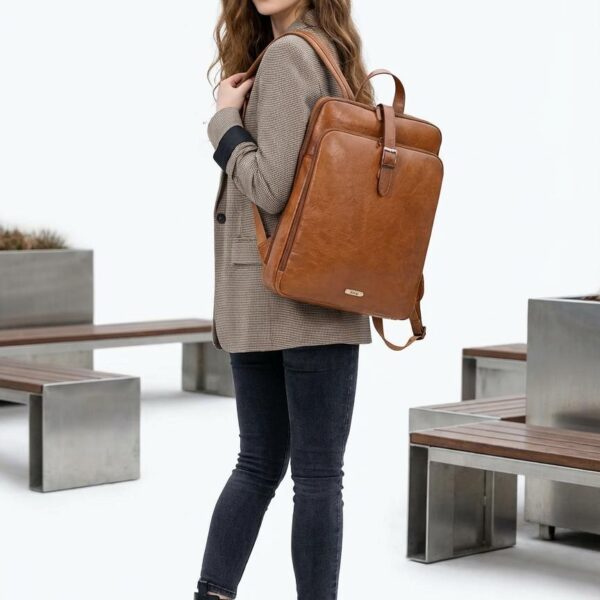 Femi Trail Full-Grain Leather Backpack - 3