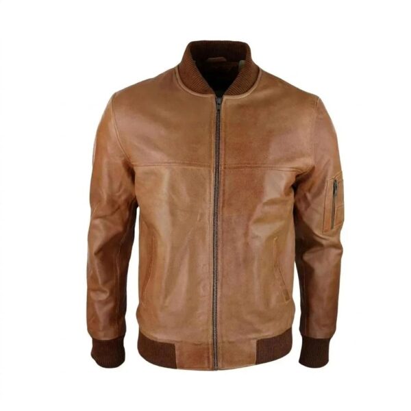 WGB Handwaxed Tan Bomber Jacket