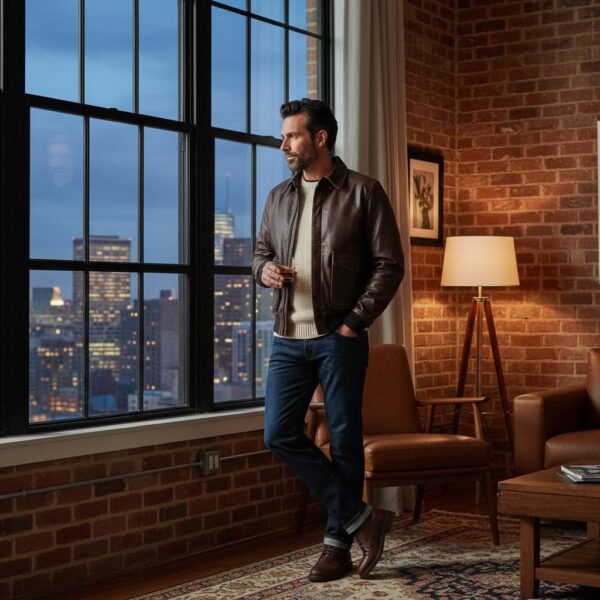 Aviator Heritage Trim Leather Jacket – Bespoke Flight Craft - 6