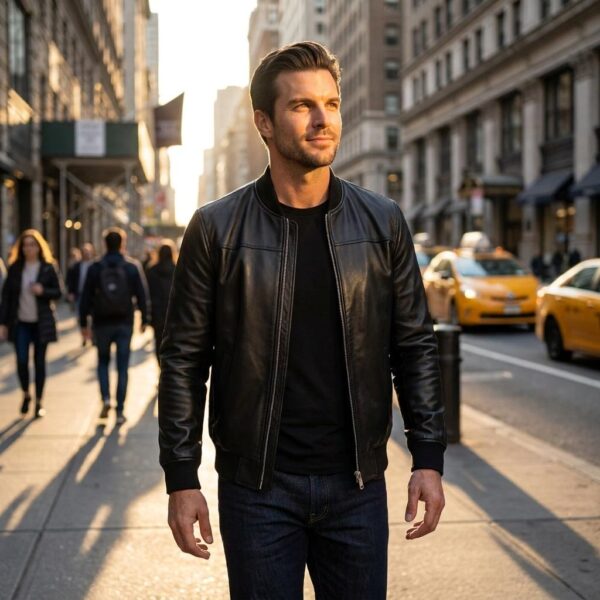 Nora Hand-Burnished Cowhide Bomber — Tailored Heritage - 6