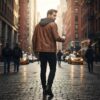Nocturne Tan Hand-Waxed Bomber — Hooded Full-Grain Leather Jacket - 6
