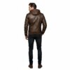 Cortina Aviator Hooded Jacket — Hand-Burnished Full-Grain Leather - 2