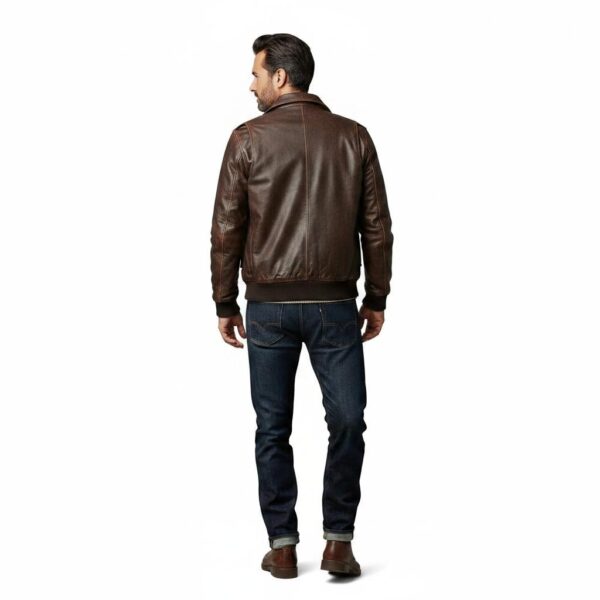 Aviator Heritage Trim Leather Jacket – Bespoke Flight Craft