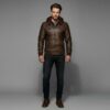 Cortina Aviator Hooded Jacket — Hand-Burnished Full-Grain Leather - 5
