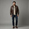 Aviator Heritage Trim Leather Jacket – Bespoke Flight Craft - 4