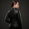 Petite Nero Cow Nappa Moto — Tailored Cropped Leather Jacket 1 Petite Nero Cow Nappa Moto — Tailored Cropped Leather Jacket - 1