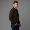 Artisan Patina Suede Bomber Jacket — Handcrafted Full-Grain Bomber Jacket - 1