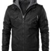 Noster Dams Hooded Bomber — Hand-Finished Full‑Grain Leather