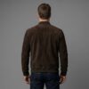 Artisan Patina Suede Bomber Jacket — Handcrafted Full-Grain Bomber Jacket - 3