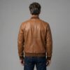 WGB Handwaxed Tan Bomber Jacket - 1