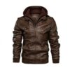 Cortina Aviator Hooded Jacket — Hand-Burnished Full-Grain Leather - 1
