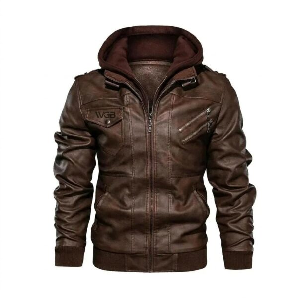 Cortina Aviator Hooded Jacket — Hand-Burnished Full-Grain Leather