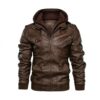 Cortina Aviator Hooded Jacket — Hand-Burnished Full-Grain Leather