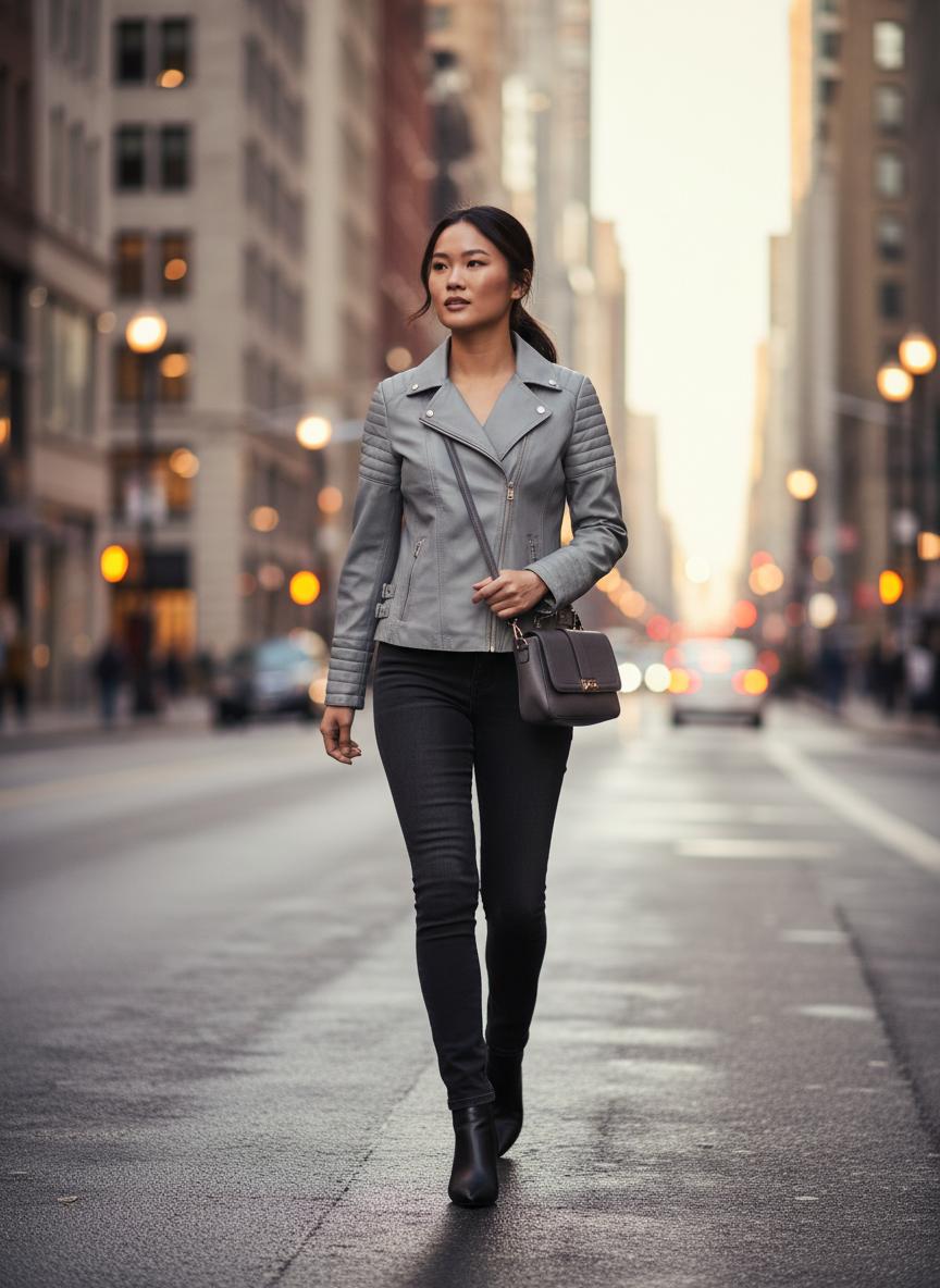 Ashford Grey Sheepskin Rider Jacket Ashford Grey Sheepskin Rider Jacket