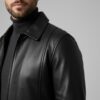 Aviator Shirt Collar Lambskin Jacket - 2