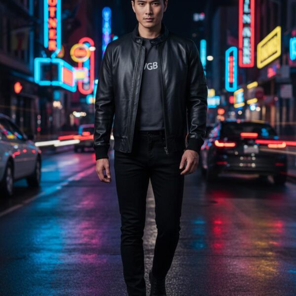 Noir Heritage Cowhide Bomber Jacket 6 Noir Heritage Cowhide Bomber Jacket - 6