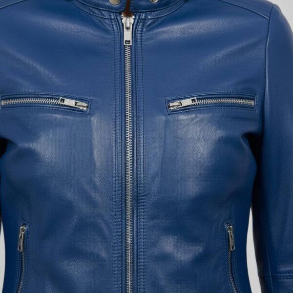 Atlantic Hand-Burnished Sheepskin Biker Jacket 2 Atlantic Hand-Burnished Sheepskin Biker Jacket - 2