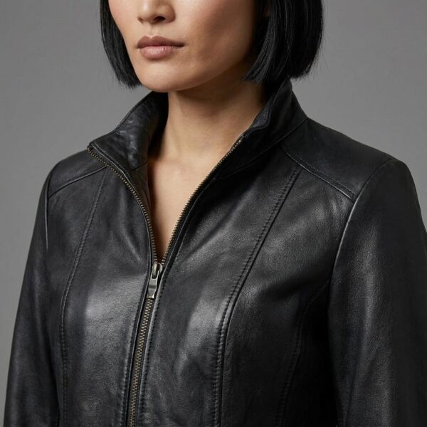 Roadster Grey Sheepskin Leather Jacket 4 Roadster Grey Sheepskin Leather Jacket - 4