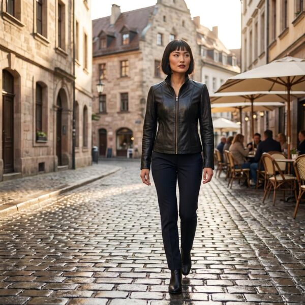 Roadster Grey Sheepskin Leather Jacket 5 Roadster Grey Sheepskin Leather Jacket - 5