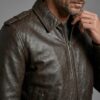 Aviator Heritage Brown Leather Bomber Jacket - 4