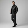 Aviator Shirt Collar Lambskin Jacket - 3