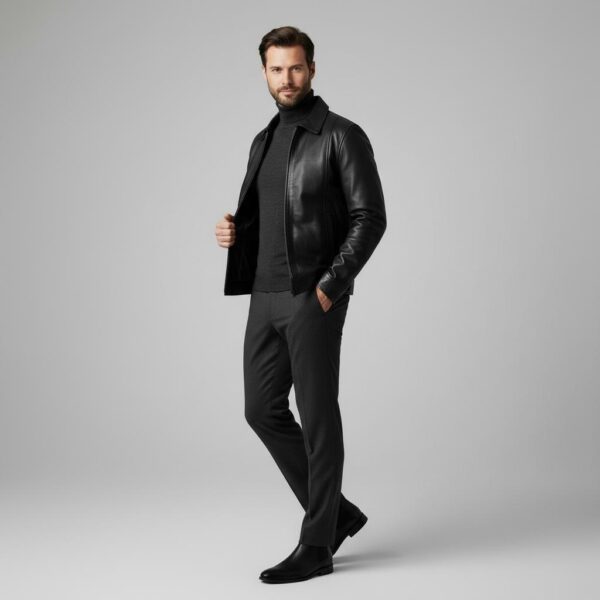 Aviator Shirt Collar Lambskin Jacket 3 Aviator Shirt Collar Lambskin Jacket - 3
