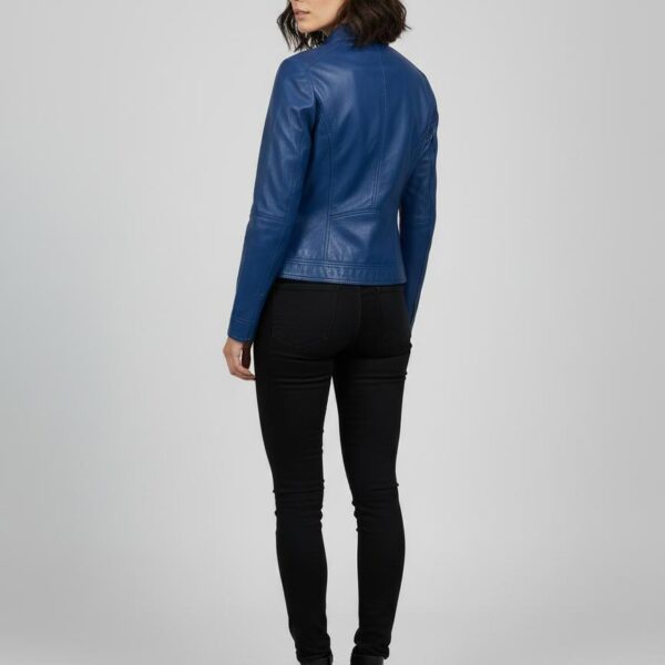 Atlantic Hand-Burnished Sheepskin Biker Jacket