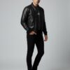Noir Heritage Cowhide Bomber Jacket - 3