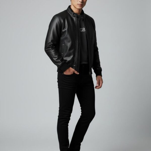 Noir Heritage Cowhide Bomber Jacket 3 Noir Heritage Cowhide Bomber Jacket - 3