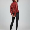 Crimson Rider Sheepskin Jacket Classic Biker Tailoring - 1