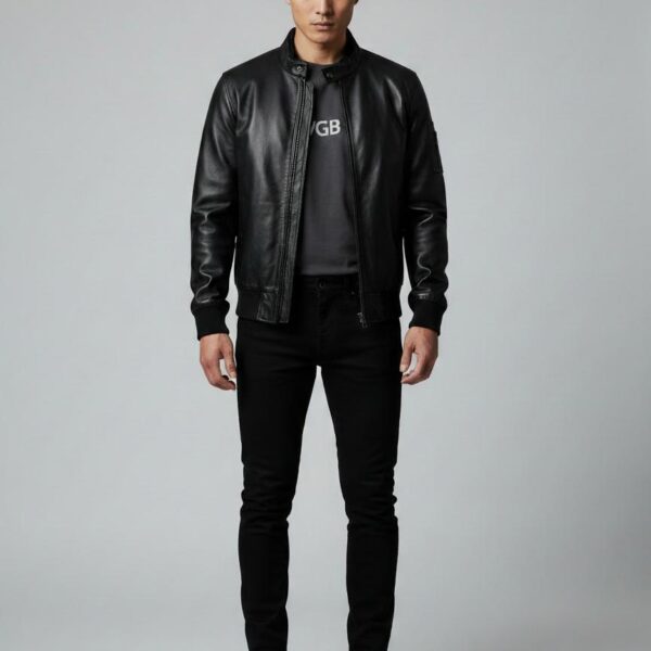 Noir Heritage Cowhide Bomber Jacket 4 Noir Heritage Cowhide Bomber Jacket - 4
