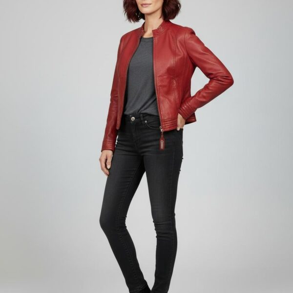 Crimson Rider Sheepskin Jacket Classic Biker Tailoring 4 Crimson Rider Sheepskin Jacket Classic Biker Tailoring - 4