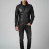 Nocturne Waxed Lambskin Cafe Racer Jacket - 5